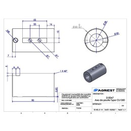 AXE DE POULIE CU. Ø 50