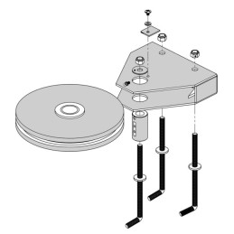POULIE CPLTE Ø 350 CU AVEC CARTER NM