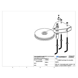 POULIE CPLTE Ø 350 CU AVEC CARTER NM