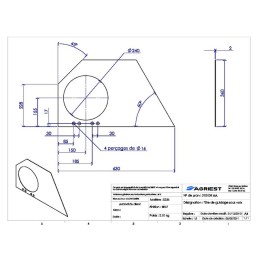 TOLE DE GUIDAGE SOUS NOIX