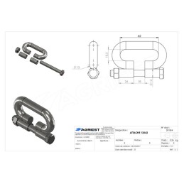 ATTACHE 13X62AVEC BOULON LATERAL
