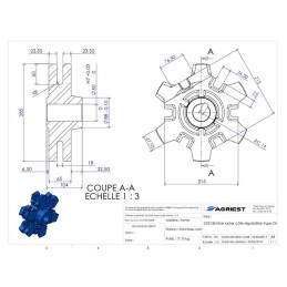 NOIX ACIER COTE REPARATION TYPE DI