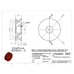 POULIE NUE USINEE Ø 165 ALFA