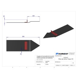 TOLE DE RETOUR TYPE CK 600X200