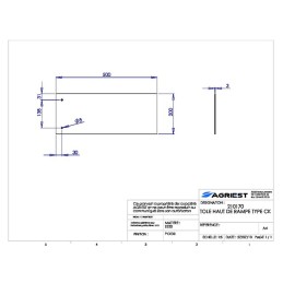 TOLE HAUT DE RAMPE T YPE CK