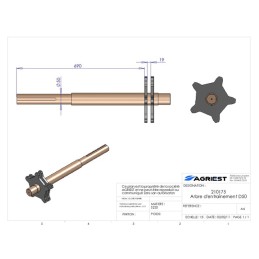 ARBRE ENTRAINEMENT TYPE  THIERION Ø 50