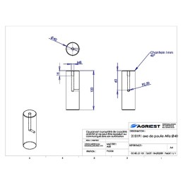 AXE DE POULIE ALFA Ø 40