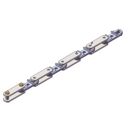 CHAINE CARREE ERGOT NOIRE NUE AV ATTACHE ELEM MT 3 08 M