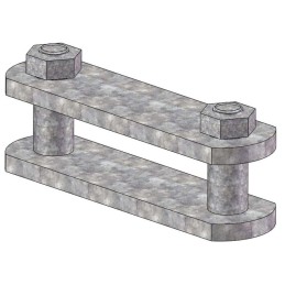 ATTACHE CARREE PAS 108 GALVA