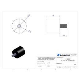 BUTEE CAOUTCHOUC RAC LEUR MI