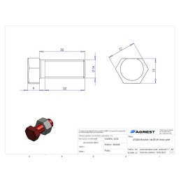 BOULON 14X35 MI AVEC PLAT
