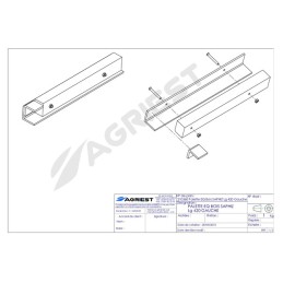 PALETTE EQ BOIS SAPHIZ  LG 420 GAUCHE
