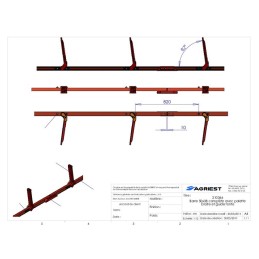 BARRE CPLT AV PALETTE TYPE CU DROITE (barre 2 8m)