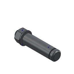 AXE Ø18 INOX TYPE CU  AV ECROU+RONDELLE