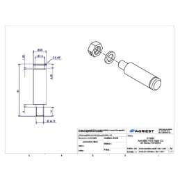 AXE Ø20 INOX TYPE CU  AV ECROU+RONDELLE