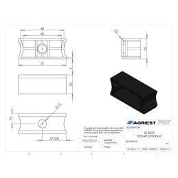 TAQUET PLASTIQUE POUR  PALETTE ALT.CU