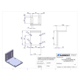 PLATINE EQUERRE POUR ALTERNATIF CU