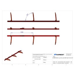 BARRE CPLTE PALETTES TS LES M LG 420 D (barre e 3m)