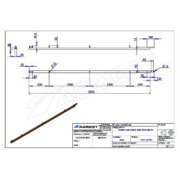 BARRE NUE 50X38 AXES Ø18 TOUS LES M (barre de 3m)