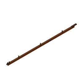 BARRE NUE 50X38 AXES Ø18 TOUS LES 0.85 M  (ba rre de 2 6m)