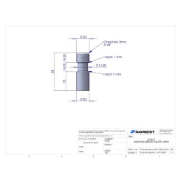 AXE DE PALETTE INOX 304