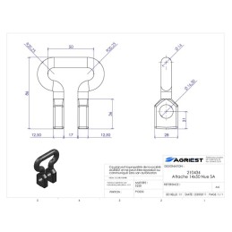 ATTACHE 14X50 NUE SANS BOULON