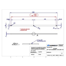 TYP 18T GLISSIERE CO ULOIR 1M