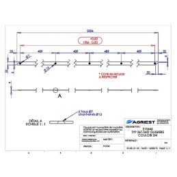 TYP 26T/545T GLISSIE RE COULOIR 2M