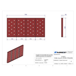 TYP 327T GRILLE A PURIN  ACIER GALVA