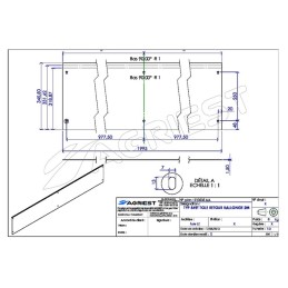 TYP 549T TOLE RETOUR RALLONGE 2M