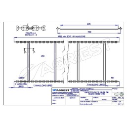 TAPIS TYPE JEU P19 10B EA 730 CHAINE 10X35 14 1M