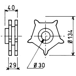 NOIX 10X35 5 EMP ACIER ETROITE Ø 30 EURO
