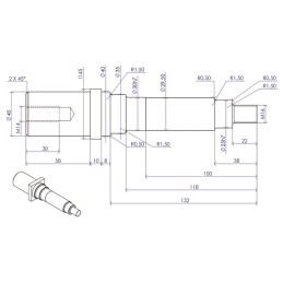AXE Ø40 (QV) LG UTIL 58 AR 4692