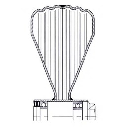 ROUE BALLON 320X100X3 BOMBE LIGNE TRELLEBORG