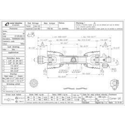 TRANSMISSION CR27X74,6 LG860 CT 1"3/8 6C - CM LB 1"3/8 6C