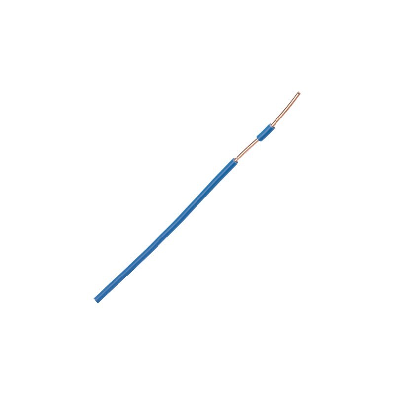 FIL RIGIGE 2,5mm² BLEU H07VU ROULEAU DE 25M