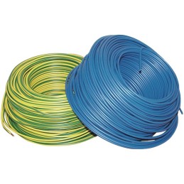 FIL RIGIGE 2,5mm² BLEU H07VU ROULEAU DE 25M