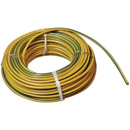 CABLE DE TERRE SOUPLE 35mm² VERT/JAUNE BLISTER DE 10M
