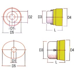 BOL PROTECTEUR ROND COTE MACHINE D240X150 L160