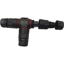 CONNECTEUR ETANCHE EN T CABLE 1,5 MM2