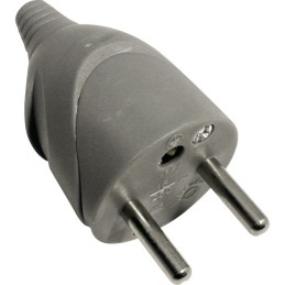 FICHE MALE 10/16A 2P+T SORTIE DROITE BLISTER