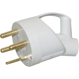 FICHE MALE 20A 3P+T SORTIE INCLINEE BLISTER