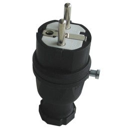 FICHE NF CAOUTCHOUC NOIR 2P+T 10/16A 230V IP44