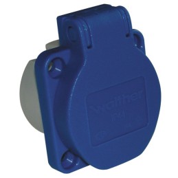 SOCLE DE TABLEAU 2P+T 10/16A 250V BLEU+OBTURATEUR