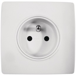 PRISE 2P+T 16A BORNE-AUTO+GRIIFE DIWONE BLANC