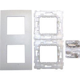 PLAQUE DOUBLE BLANC MAT-SIMPLEA 2 SUPPORTS + GRIFFES