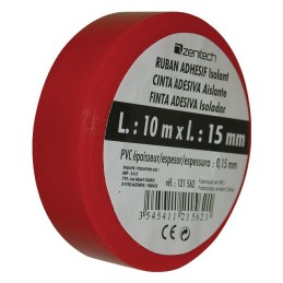 ROULEAU ADHESIF 15mm X 10M ROUGE