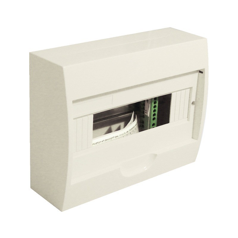 COFFRET 12 MODULES NU SS PORTE BLANC+FIXATION