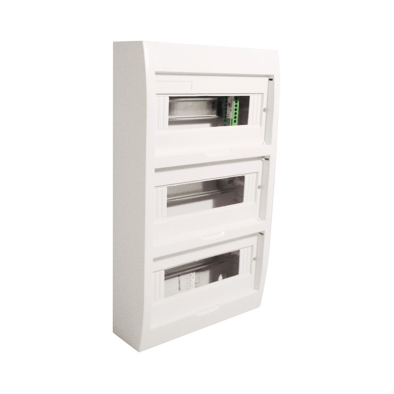 COFFRET 36 MODULES NU SS PORTE BLANC+FIXATION