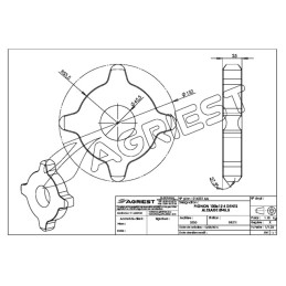 PIGNON 100X12 4 DENTS Ø 45